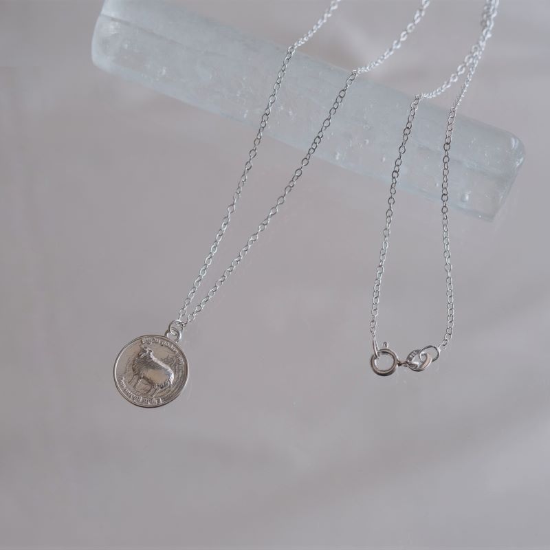 Eigðu góðan dag necklace　silver925　羊コインネックレス　シルバー