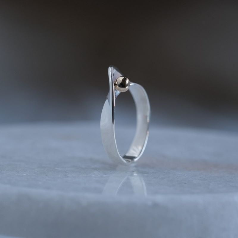 "flæði ring" シルバー×K10YG