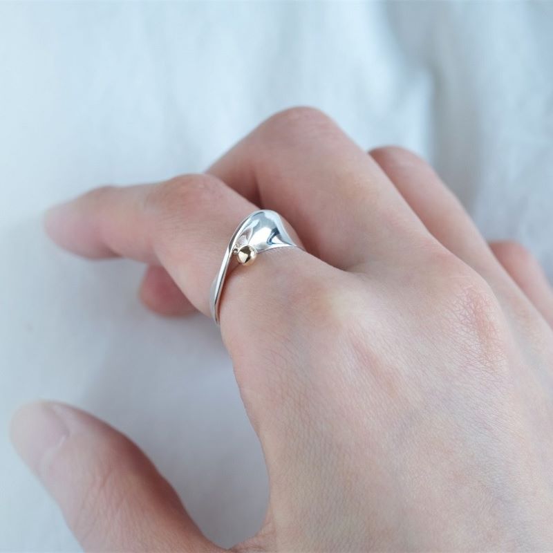 "flæði ring" シルバー×K10YG