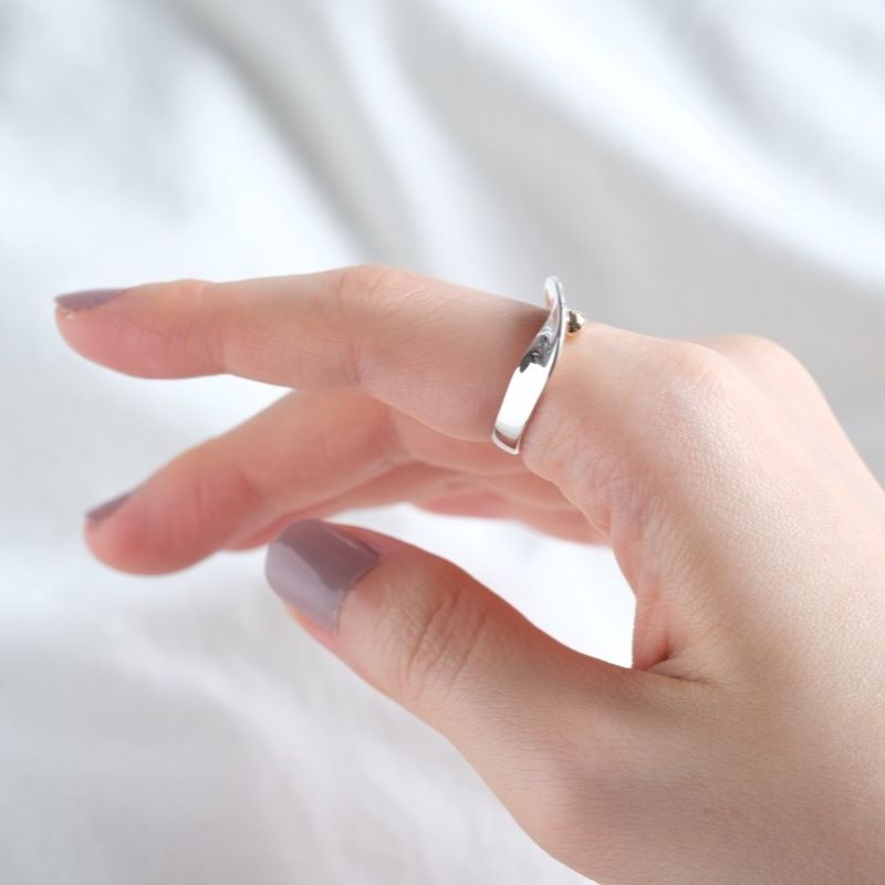 "flæði ring" シルバー×K10YG