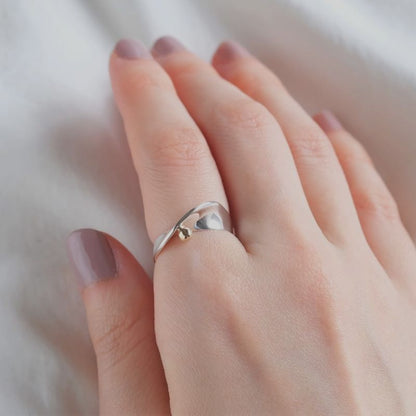 "flæði ring" シルバー×K10YG