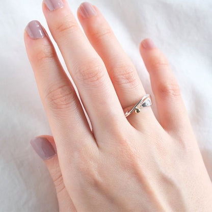 "flæði ring" シルバー×K10YG