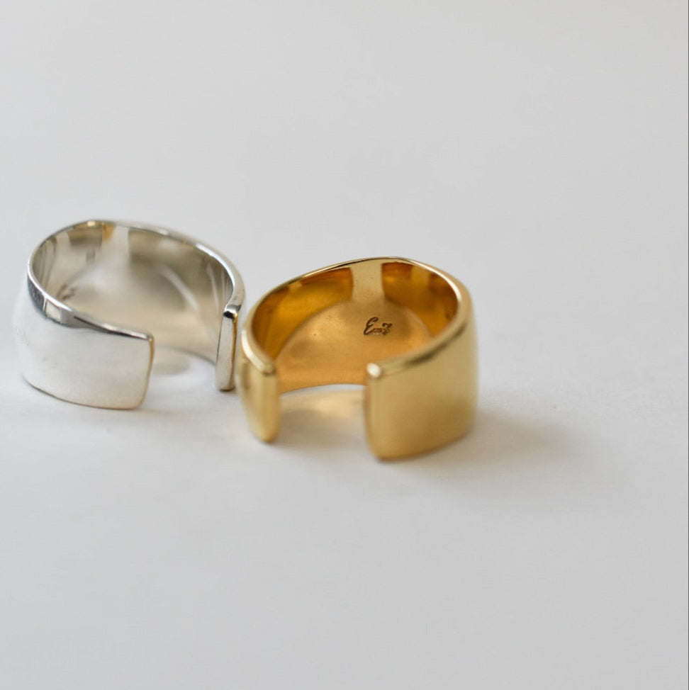『Double』SILK Ring / Silver, Gold
