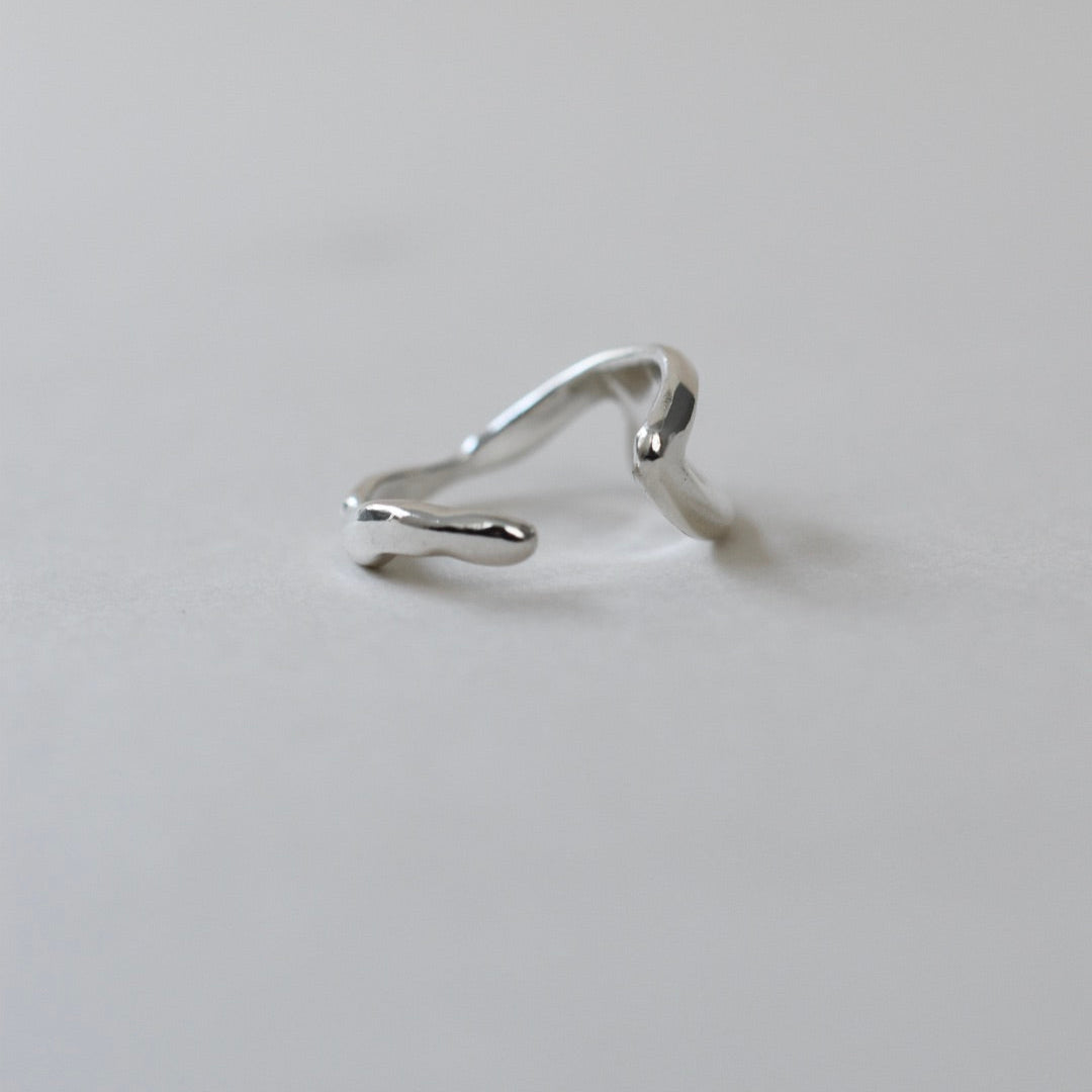 『Flat』Cuff Ring, Silver