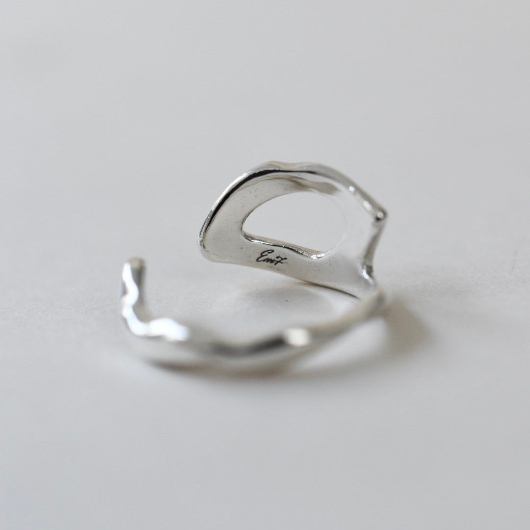『Flat』Cuff Ring, Silver