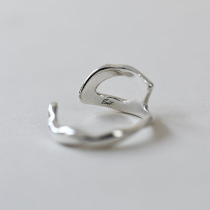 『Flat』Cuff Ring, Silver
