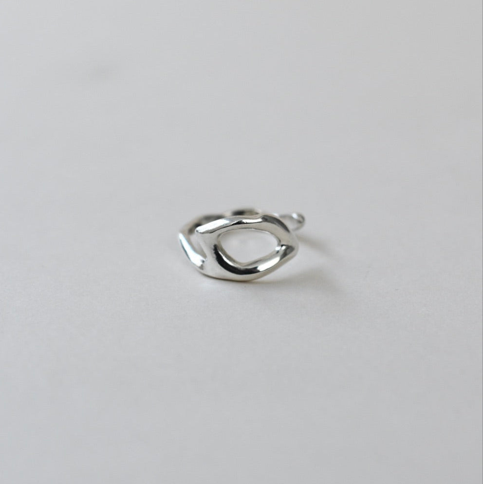 『Flat』Cuff Ring, Silver