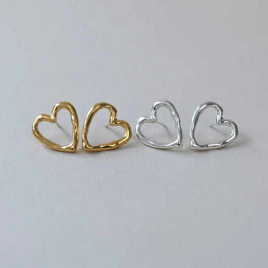 Melt Heart Pierce Mサイズ/ Silver, Gold