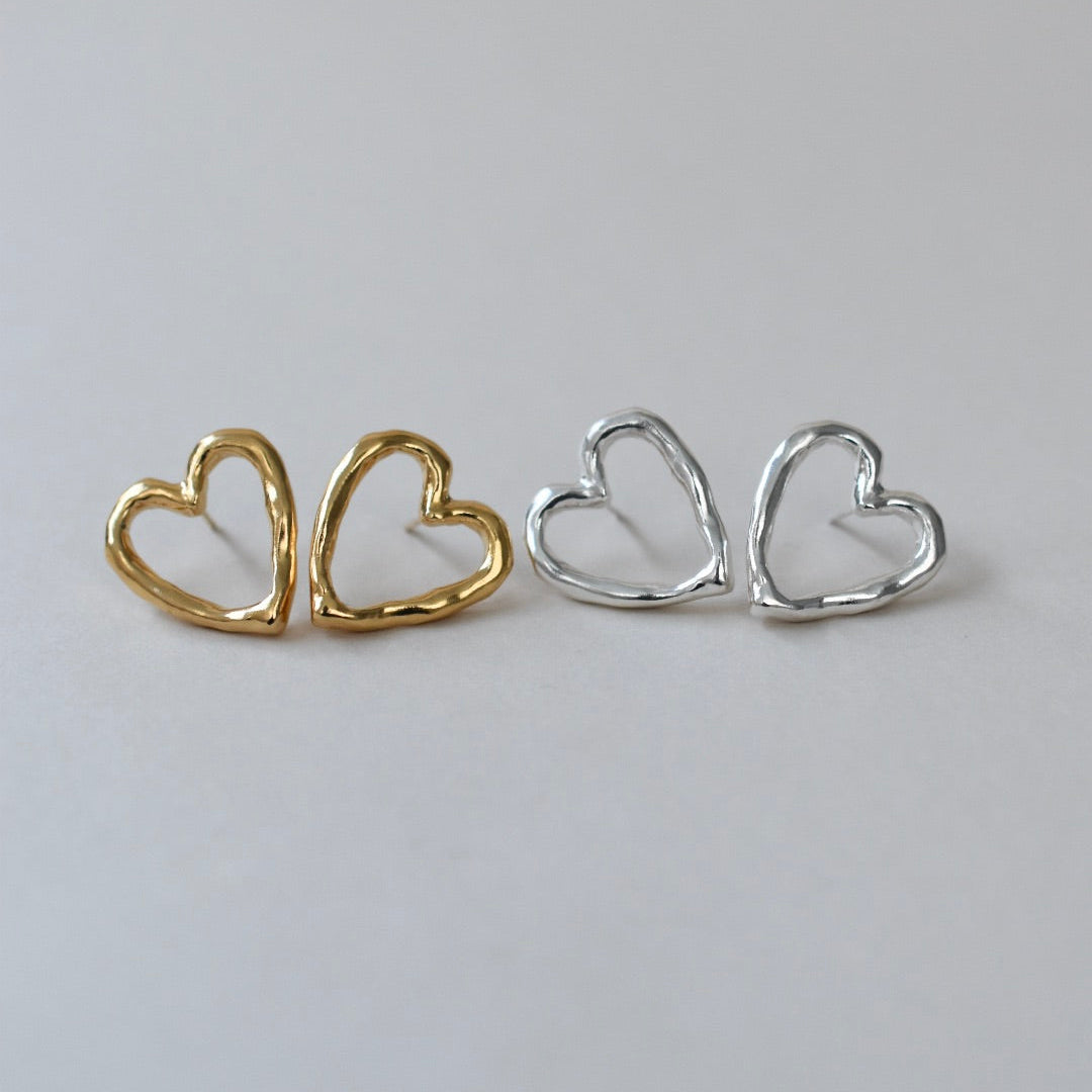 Melt Heart Pierce Mサイズ/ Silver, Gold