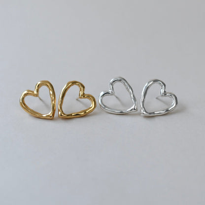 Melt Heart Pierce Mサイズ/ Silver, Gold