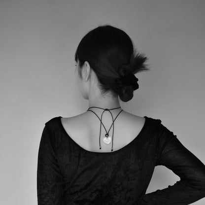 glass necklace「♡」cord