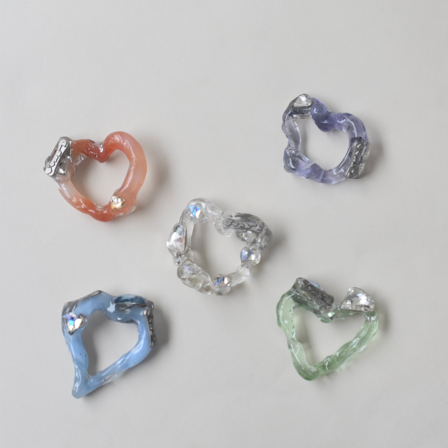 Lab Jelly Heart Ring / 14色