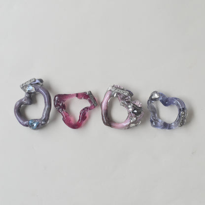 Lab Jelly Heart Ring / 14色