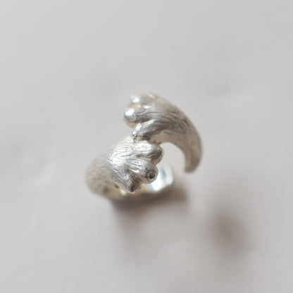 ear cuff talkative cat claw cross（片耳用）