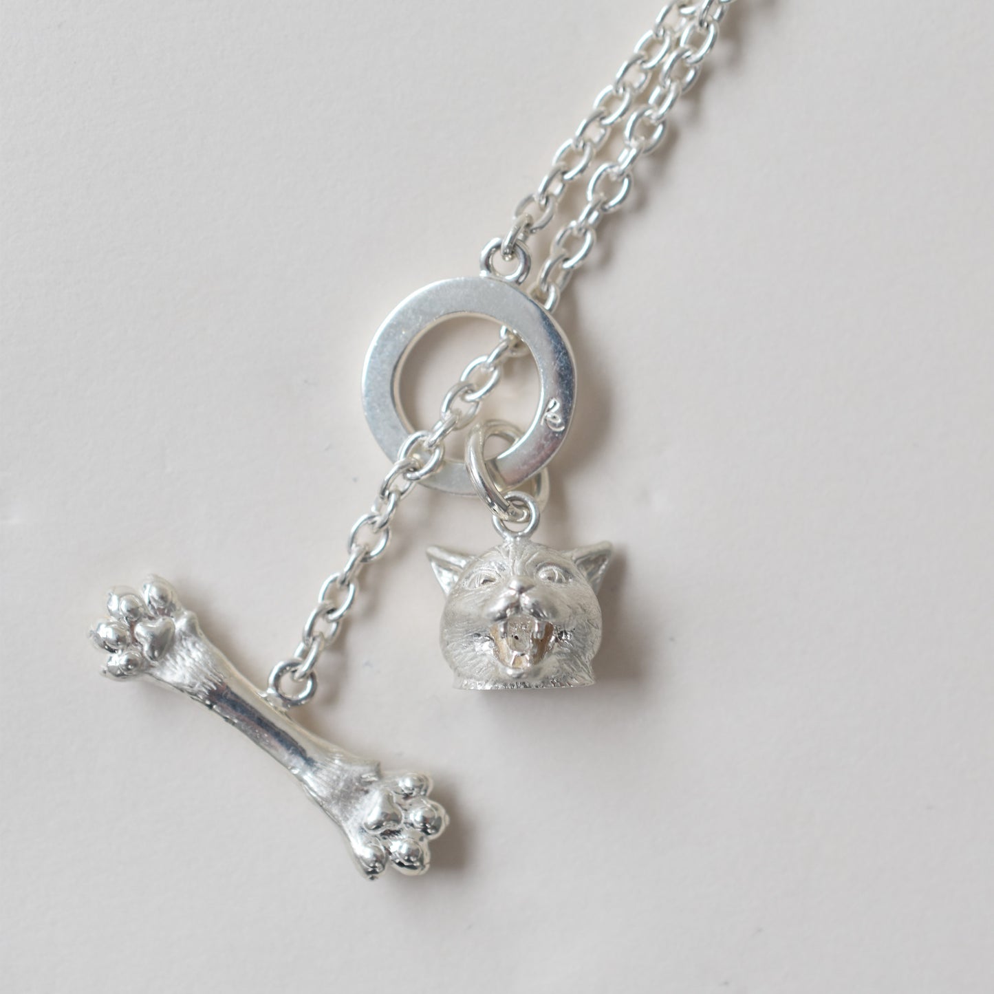 necklace talkative cat face ＆ claw