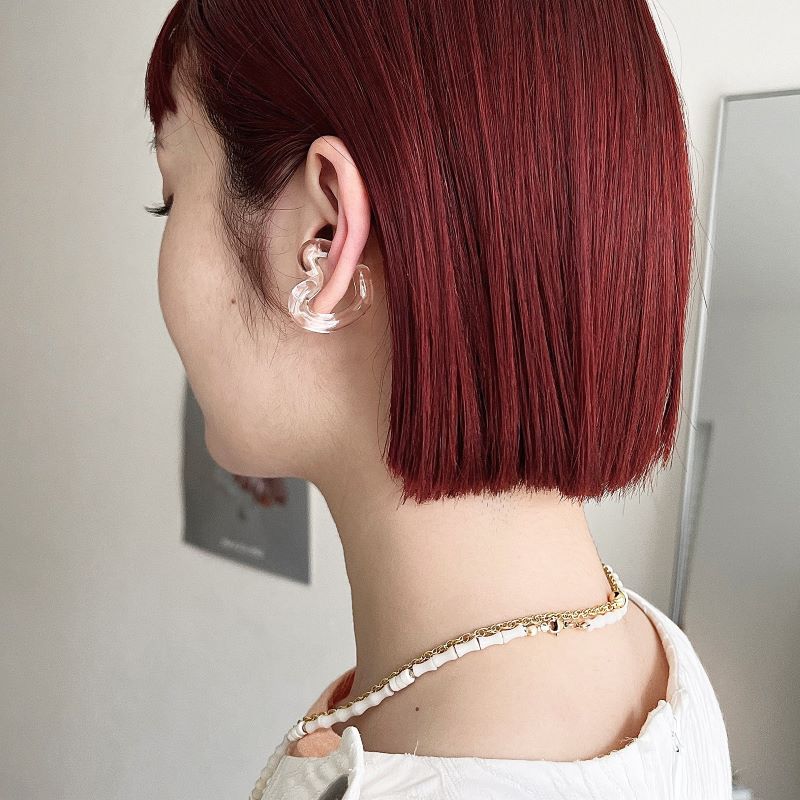 glass ear cuff_heart（片耳）