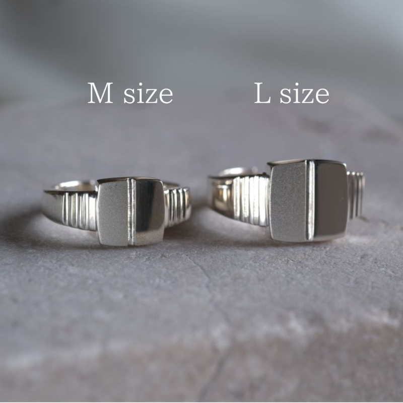 ljós og skuggi ring　シグネットリングL