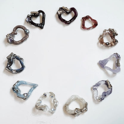 Lab Jelly Heart Ring / 14色