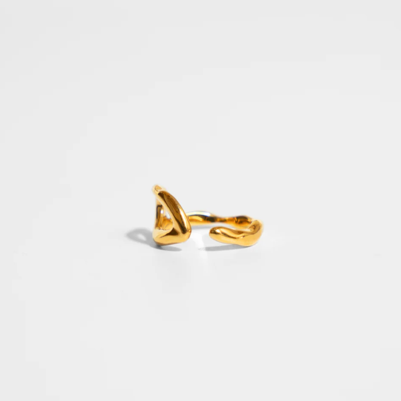 『Flat』Cuff Ring/ Silver, Gold