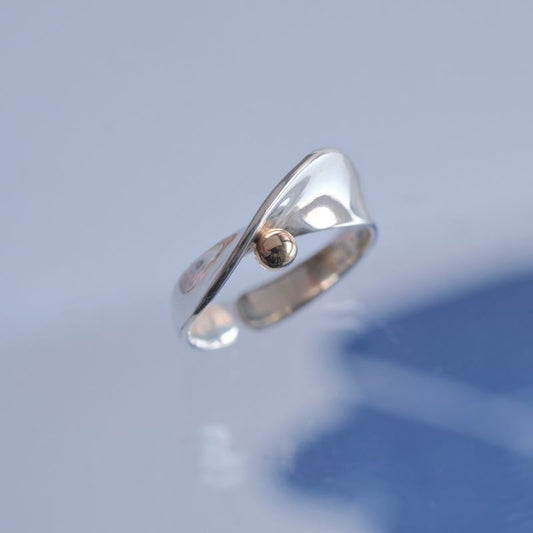 "flæði ring" シルバー×K10YG