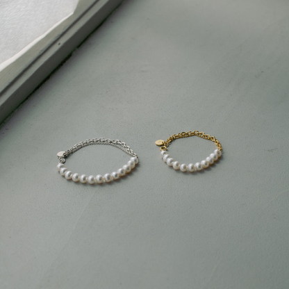 "Pearl" bracelet/ SILVER, GOLD