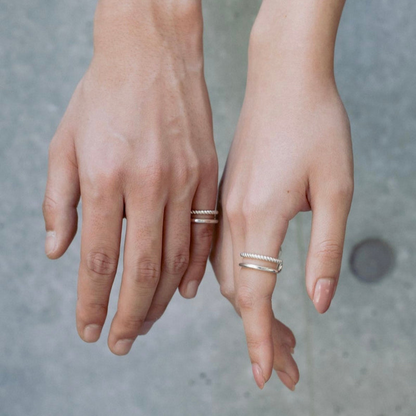 "Duality" ring / SILVER, GOLD