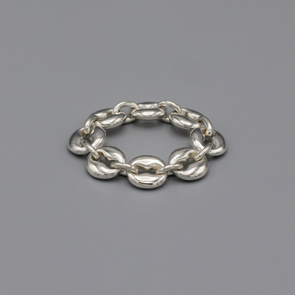 8hole ring Medium Silver