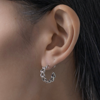 "Chain" hoop pierce (SILVER/両耳用)