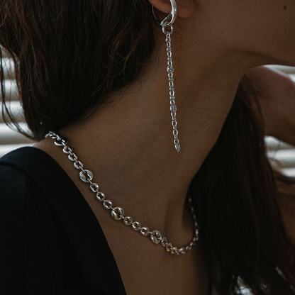 8hole necklace Silver