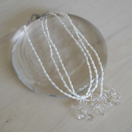 glass & pearl necklace『hibi me』