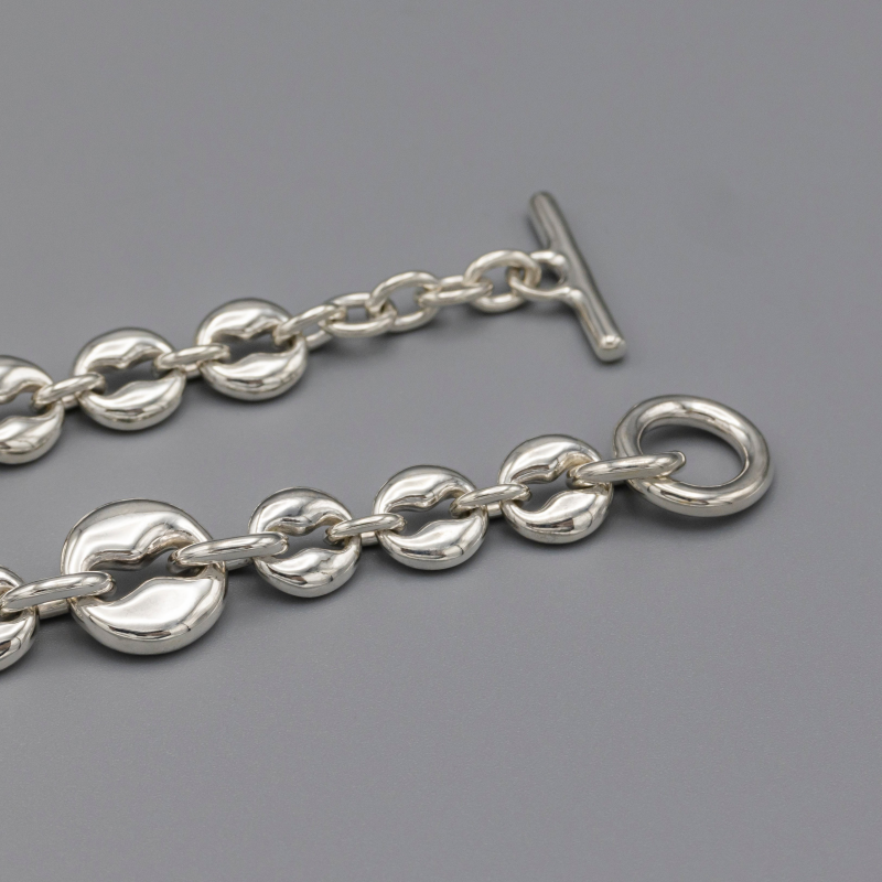 8hole necklace Silver