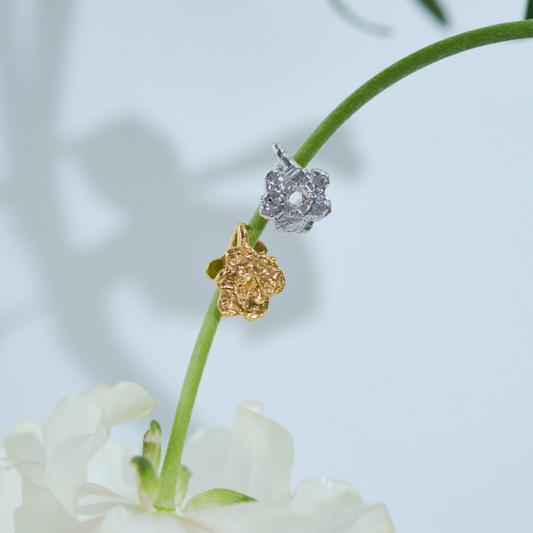 Mini Poppy Ear Cuff/ Gold, Silver