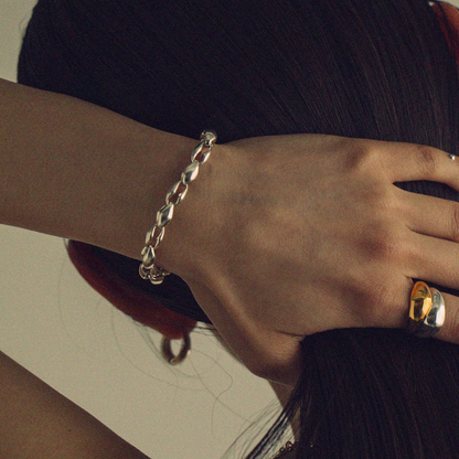 Round shape bracelet small,  medium Silver