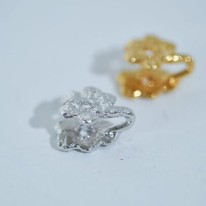 Mini Poppy Ear Cuff/ Gold, Silver