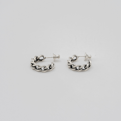 "Chain" hoop pierce (SILVER/両耳用)