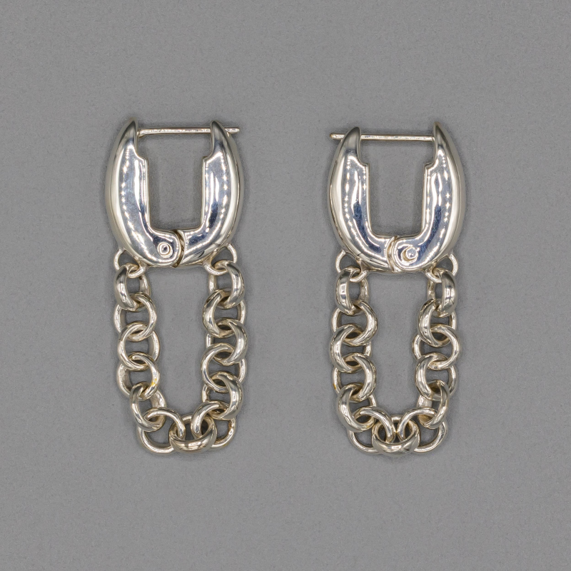 Lock pierce single chain Silver