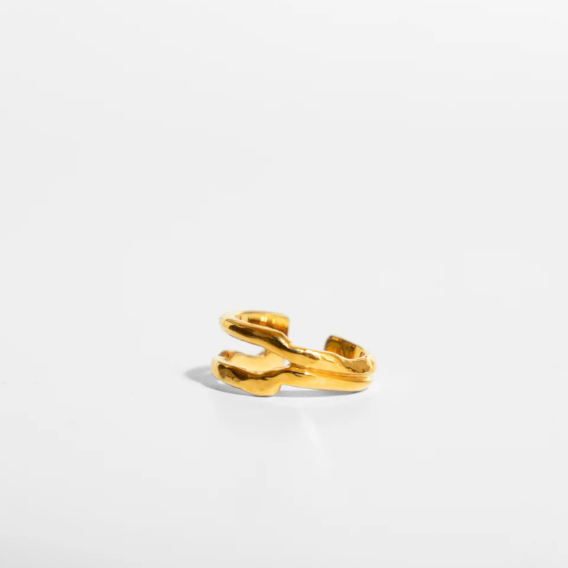 『Double』Cuff Ring #2/ Silver, Gold