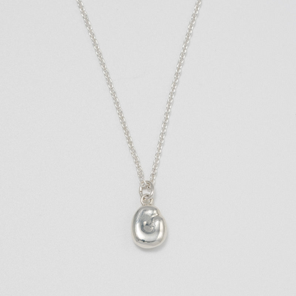 "Bean" charm necklace/ SILVER, GOLD