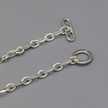 Square space necklace Silver