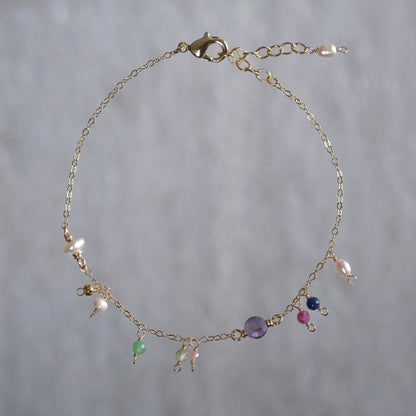 partí bracelet：パール×天然石　カラフル　ブレスレット