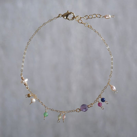 partí bracelet：パール×天然石　カラフル　ブレスレット