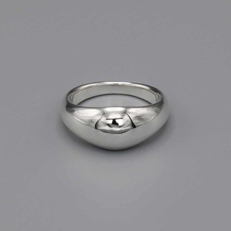 Round shape ring medium Silver