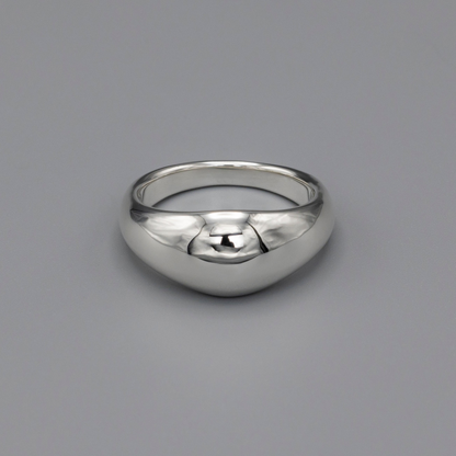 Round shape ring medium Silver